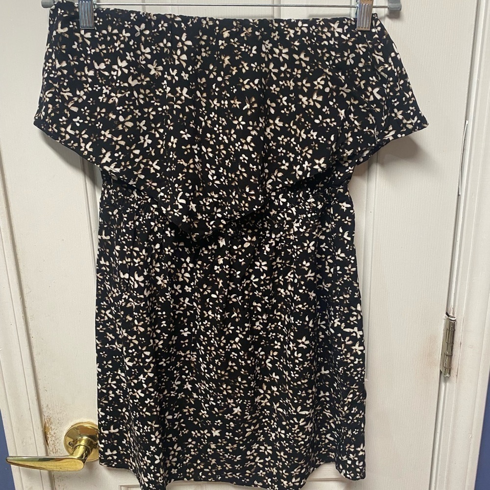 Express women floral off the shoulder fit flare mini summer dress